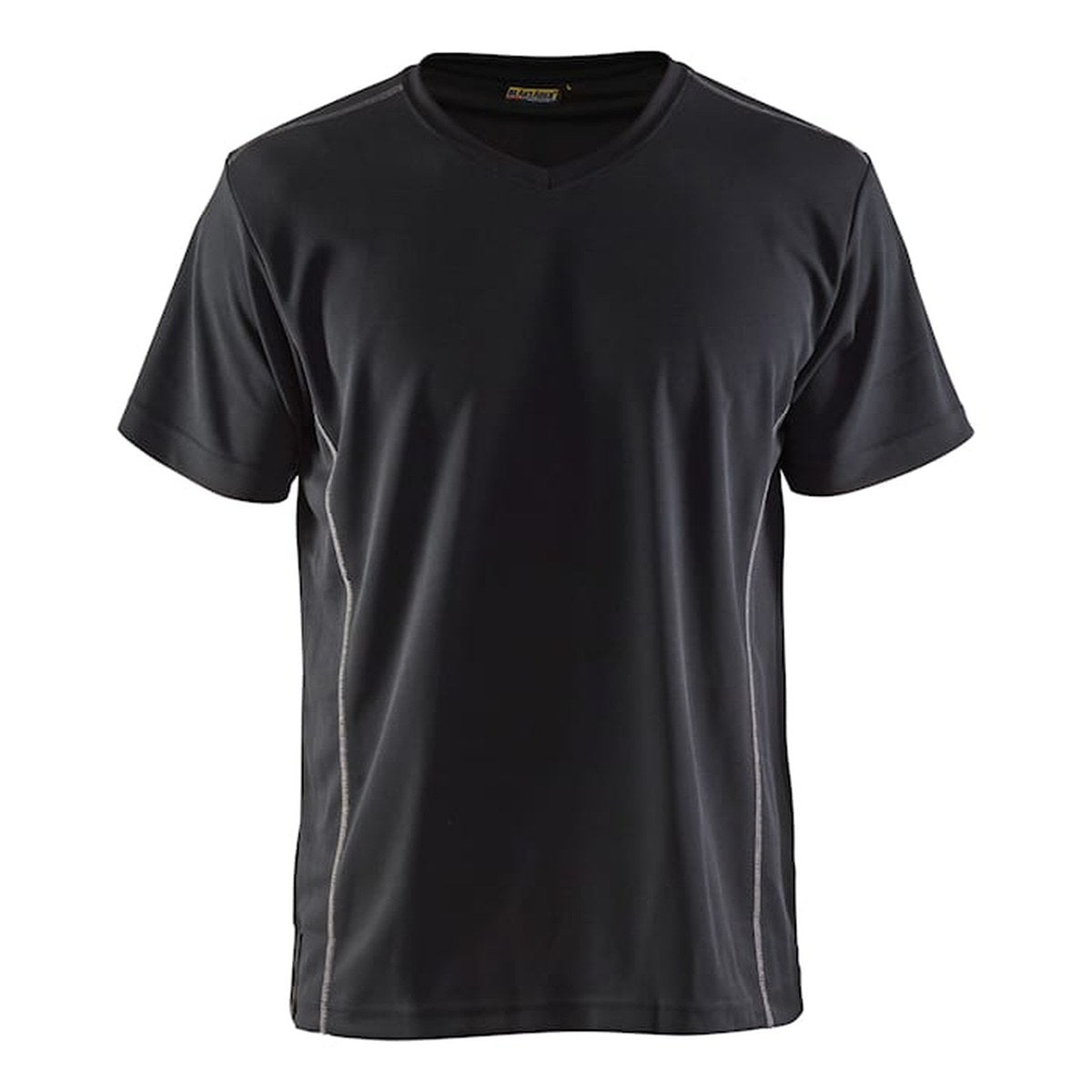 Sort UV T-shirt med UPF 40+ solbeskyttelse til funktionelt arbejde og fritid.