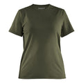 Grøn UV T-shirt til dame med feminint snit og V-hals