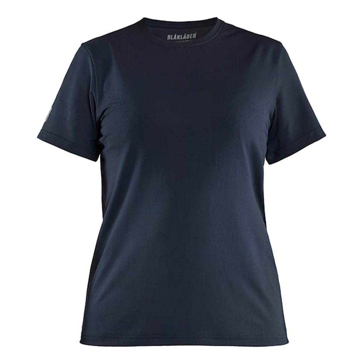 UV T-shirt Dame i marineblå front. Beskyttelse mod solen.