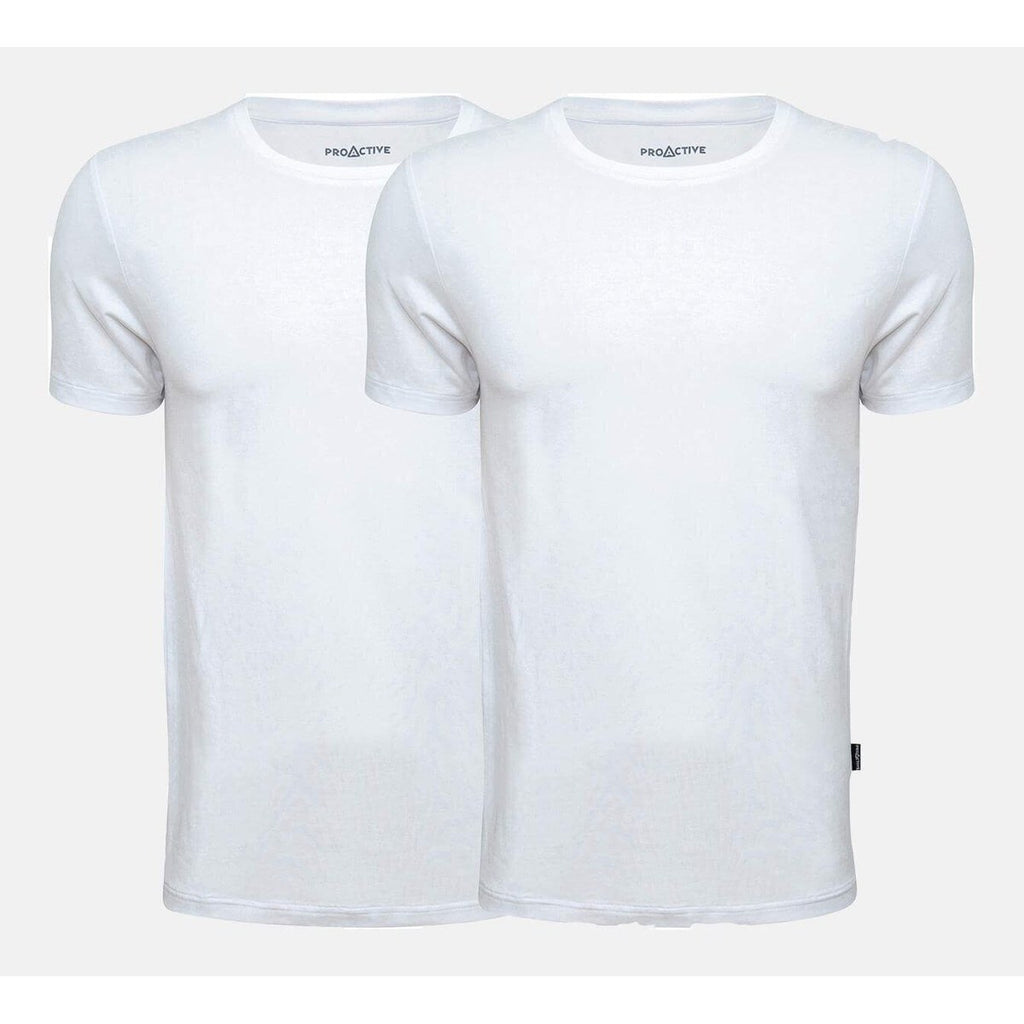 Pakke med 2 hvide bambus t-shirts