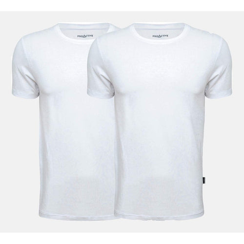 Pakke med 2 hvide bambus t-shirts