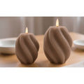 Wave LED-bloklys – 2 stk. – mocca