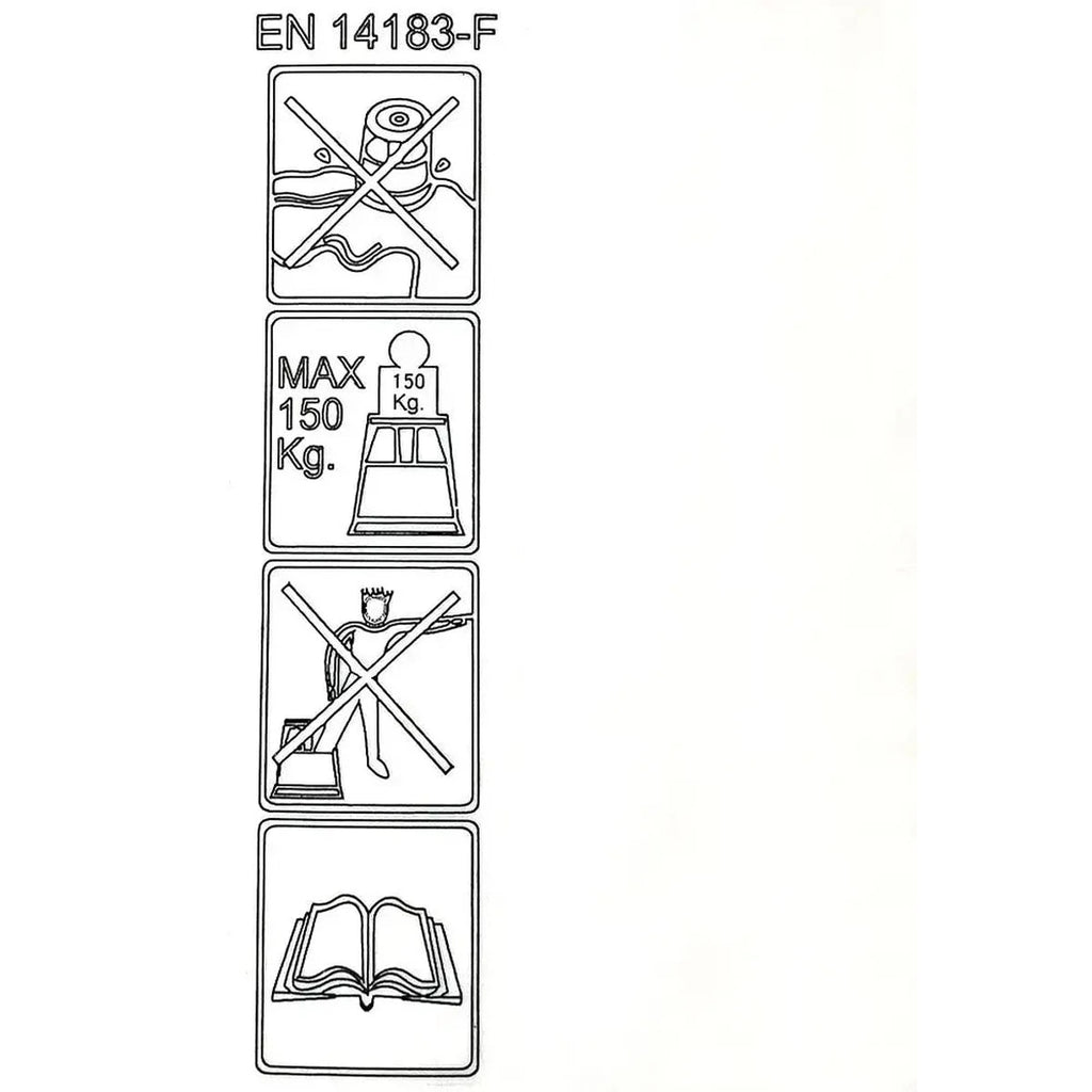 Sikkerhedsinstruktioner elefantfod, maksimal belastning 150 kg, brugermanual inkluderet