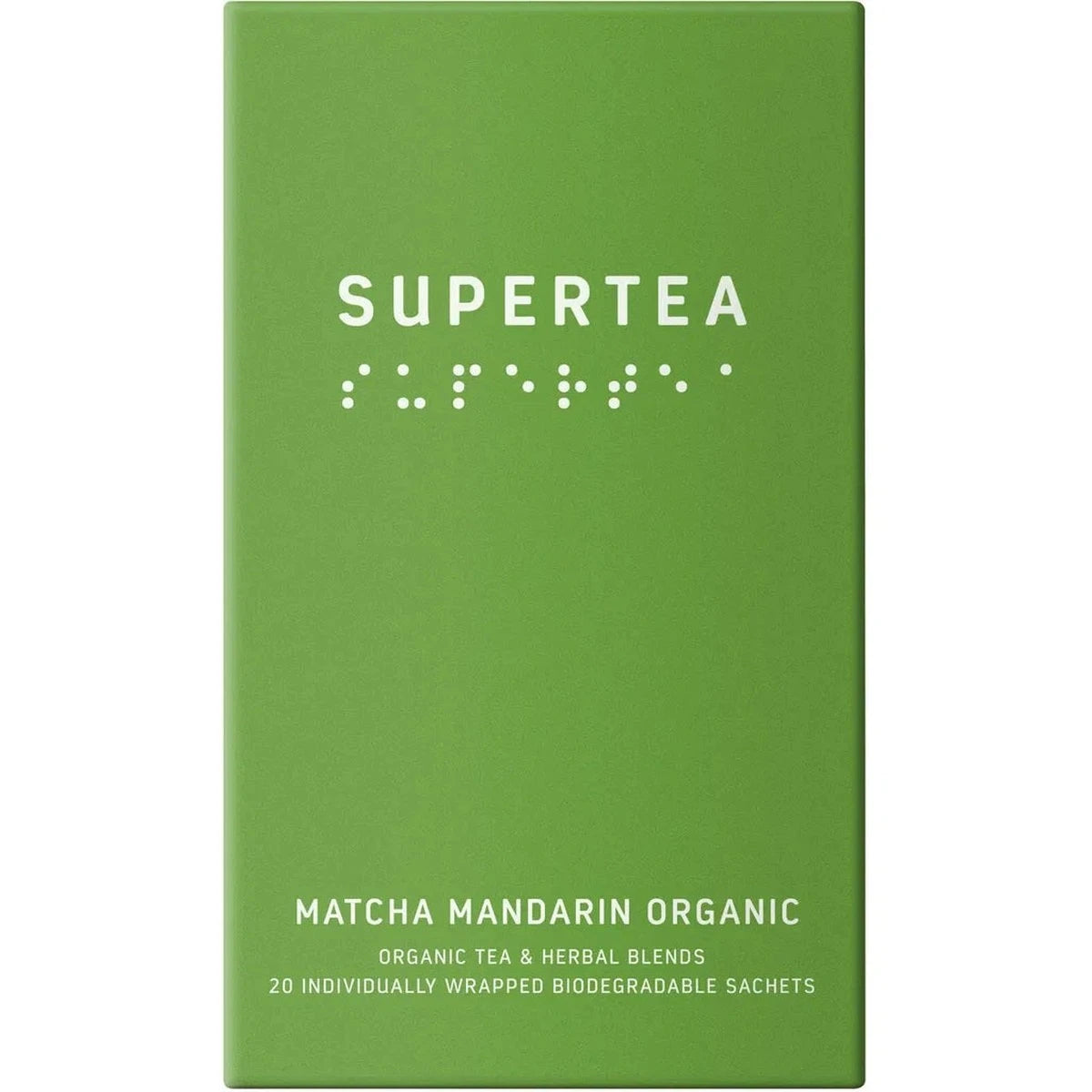 Supertea Matcha Mandarin økologisk teblanding med 20 individuelle tebreve