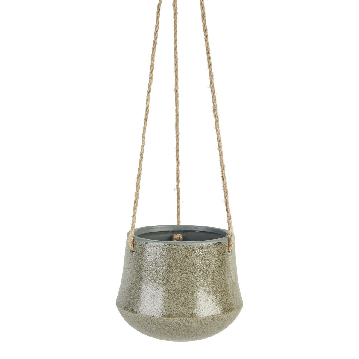 Rope hængepotte – 15x17 cm – grøn