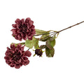 Silkeblomst dahlia 2+1 blomst – 60 cm – bordeaux