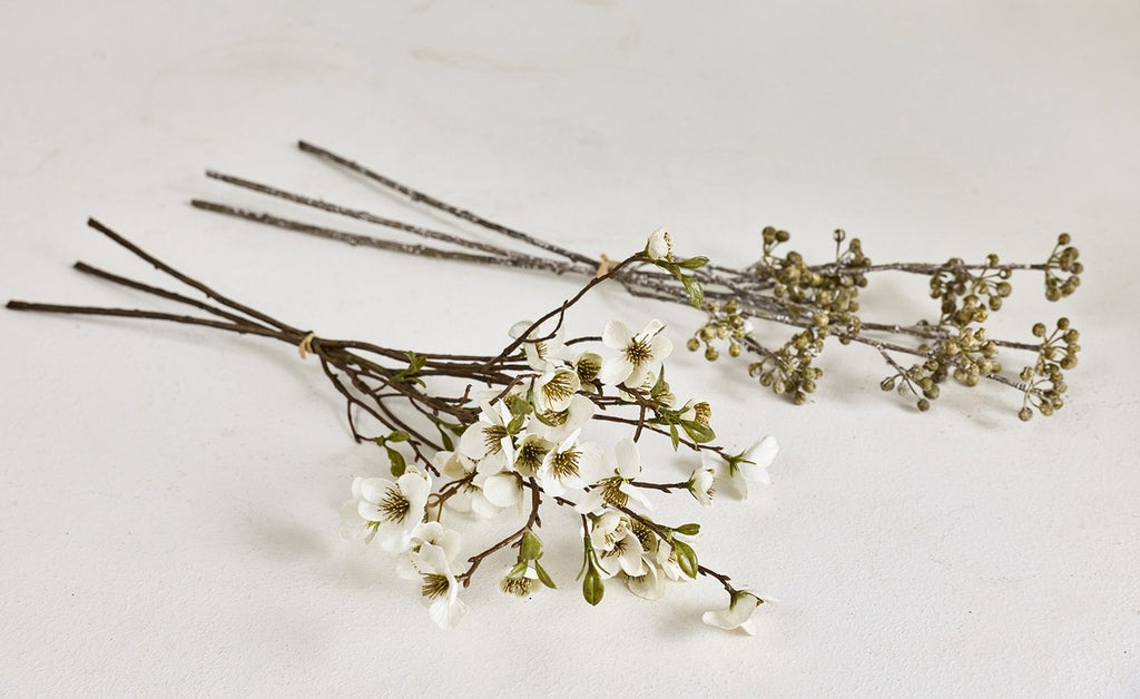 Silkeblomst blomstergren – 3 stk. – L53 cm – creme