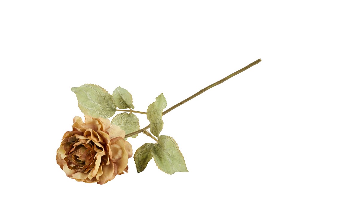 Silkeblomst rose Antik – 38 cm – gul