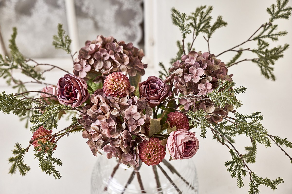 Silkeblomst rose – L46 cm – lilla