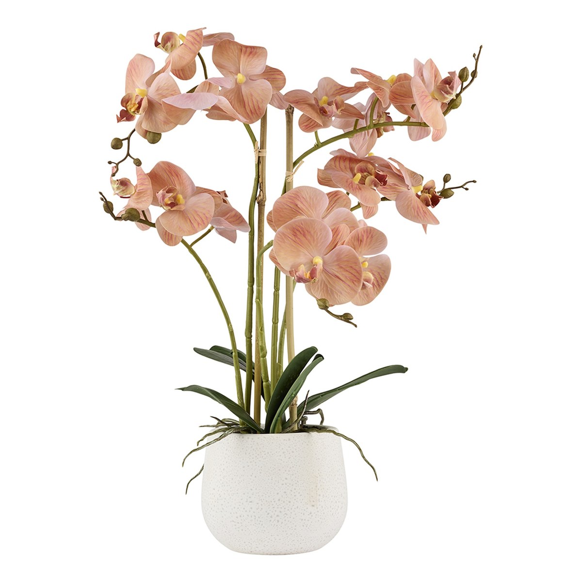 Kunstig orkidé i potte – 50x40 cm – rosa