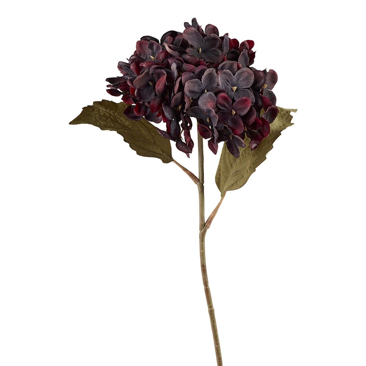 Silkeblomst hortensia – 42 cm – bordeaux