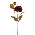 Silkeblomst dahlia – 55 cm – bordeaux