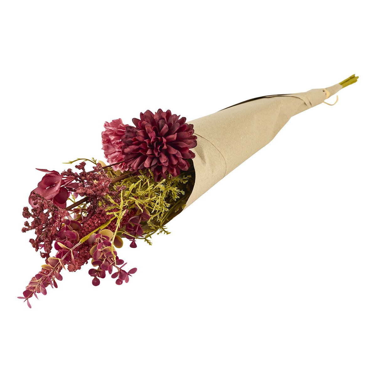 Kunstig buket – H60 cm – bordeaux