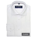 Angli skjorte | Classic fit m. lange ærmer | Ensfarvet hvid