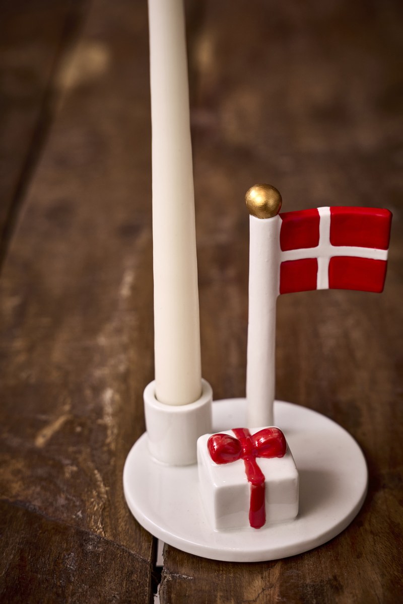 Lysestage Party – H14 cm – rød