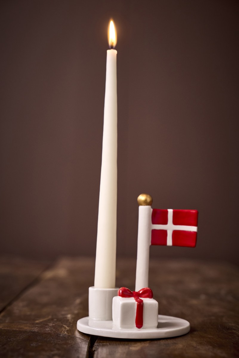 Lysestage Party – H14 cm – rød