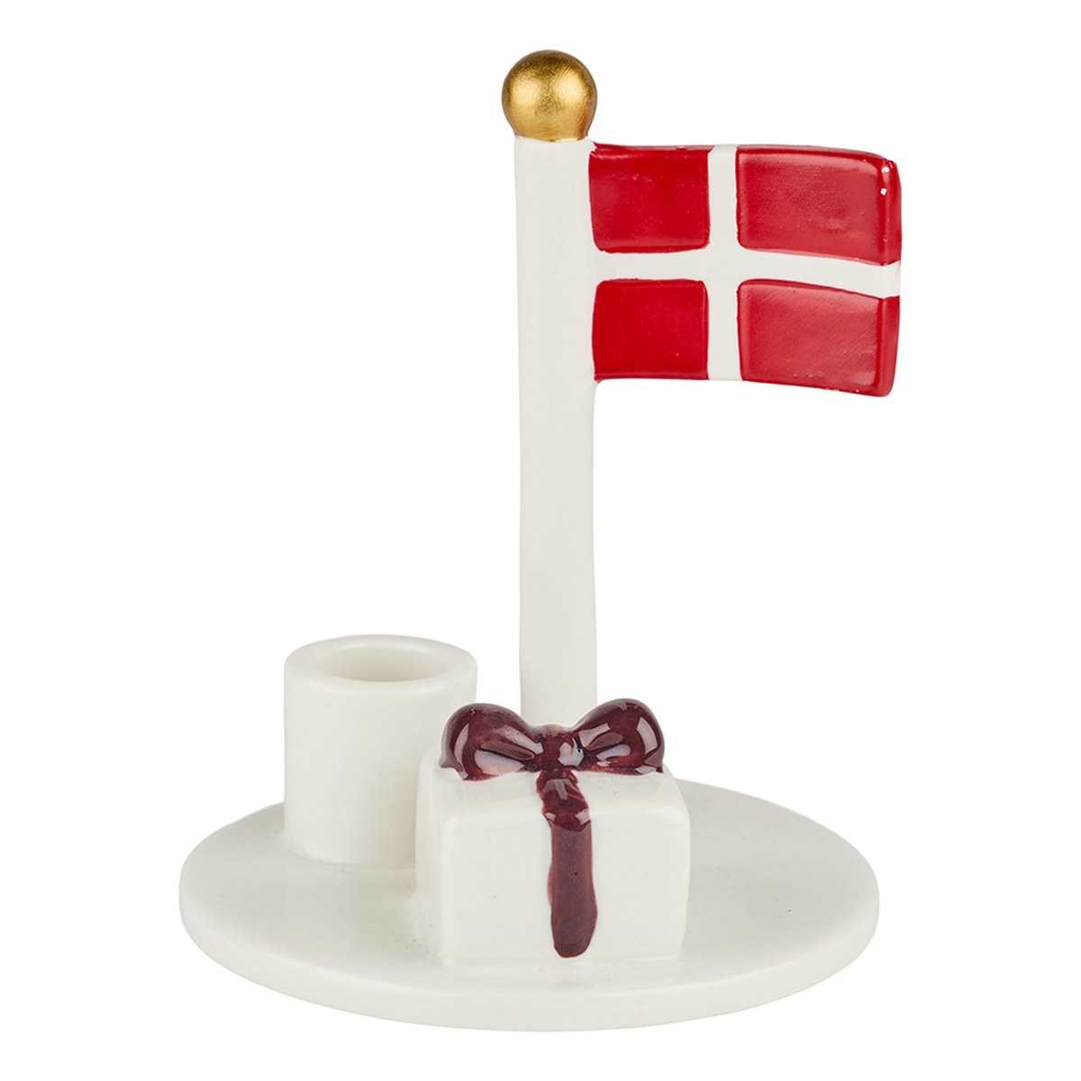 Lysestage Party – H14 cm – blå/rød – sæt med 2 stk.