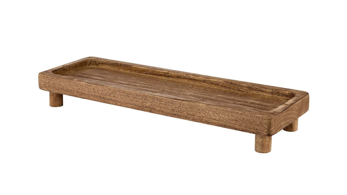 Træbakke på fødder – 6x45x15 cm – natur