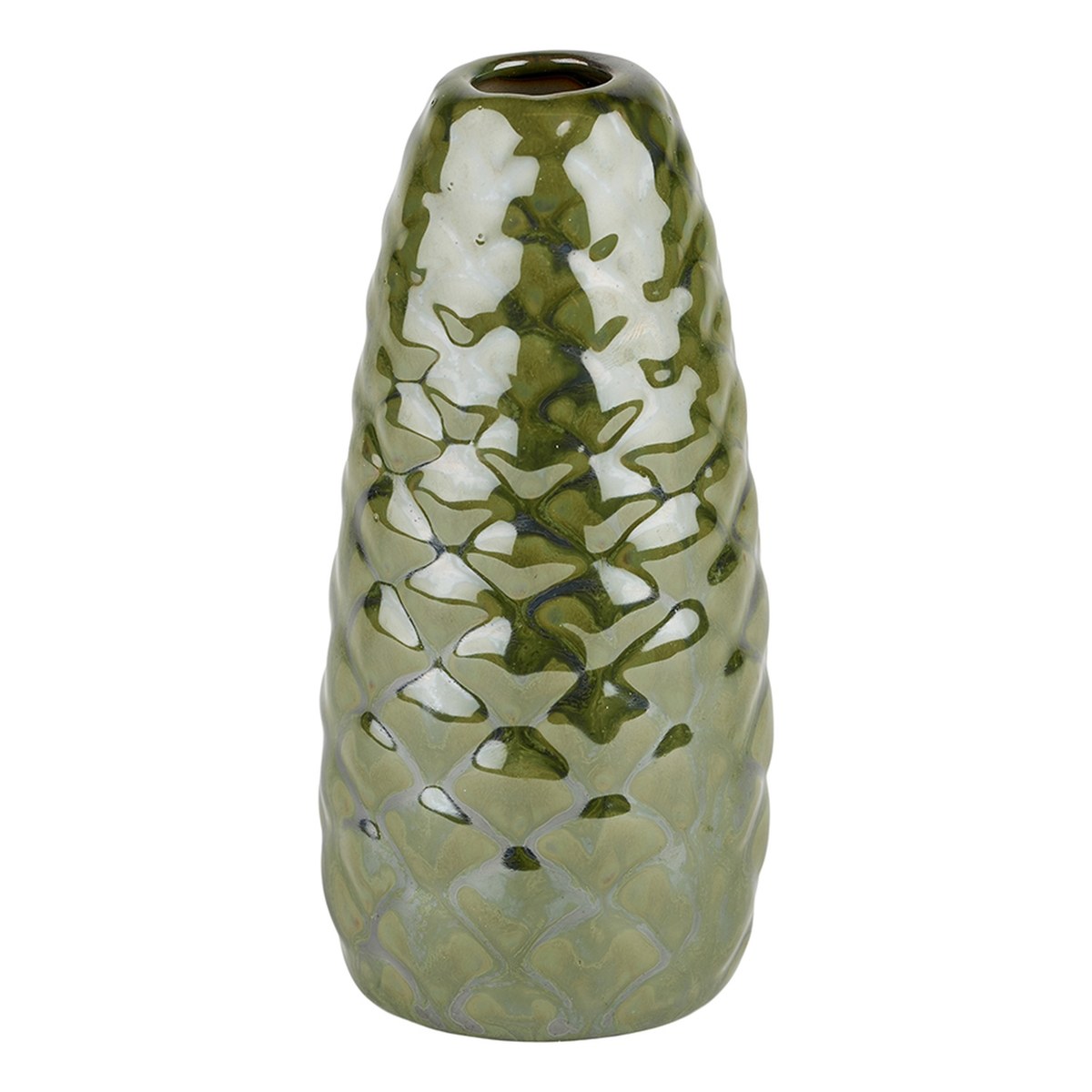 Kogle vase – 13x6 cm – grøn