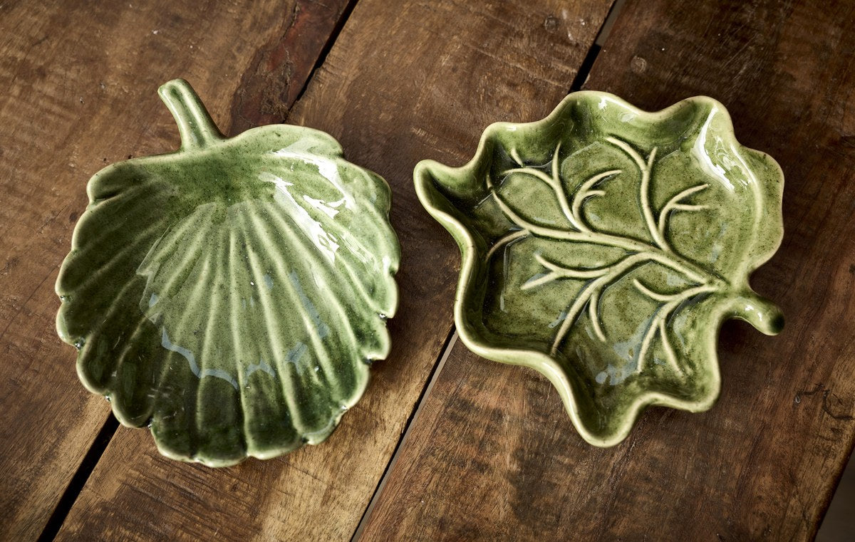 Fad Tapas – 17 cm – grøn – keramik – sæt med 2 stk.