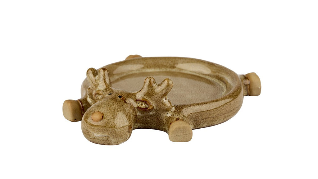 Fad Deer – 4x15 cm – grøn/brun – keramik