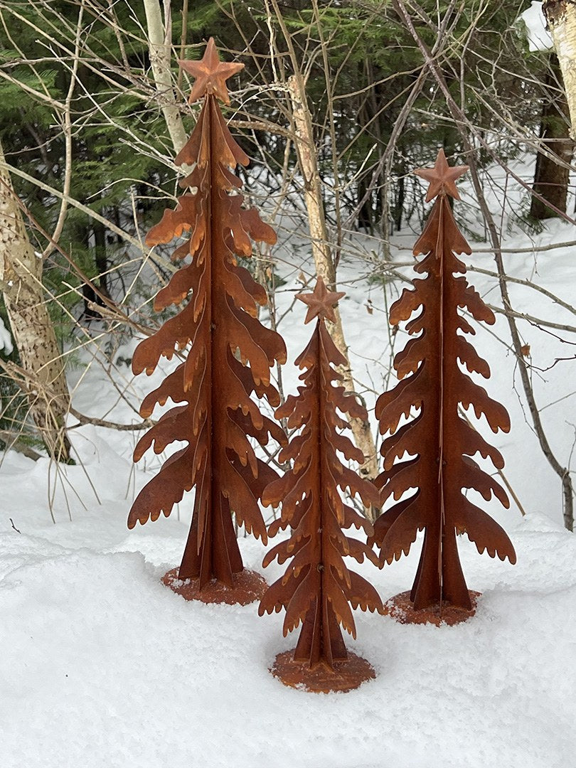 Juletræ – 43x14 cm – rust – metal