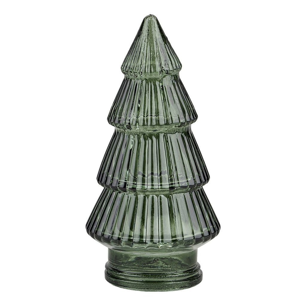 Juletræ – 11x6 cm – grøn – glas