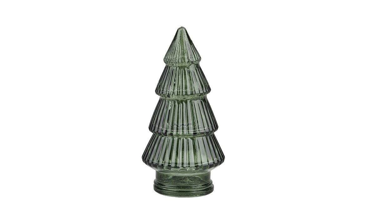 Juletræ – 11x6 cm – grøn – glas