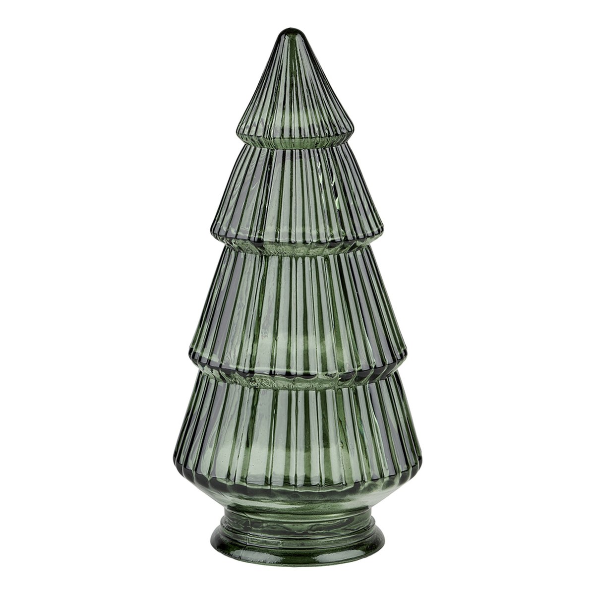 Juletræ – 16x8 cm – grøn – glas