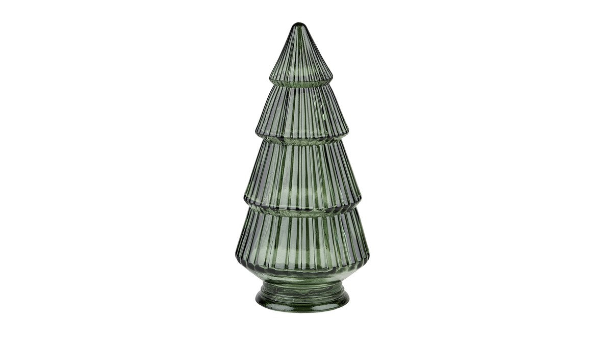 Juletræ – 16x8 cm – grøn – glas