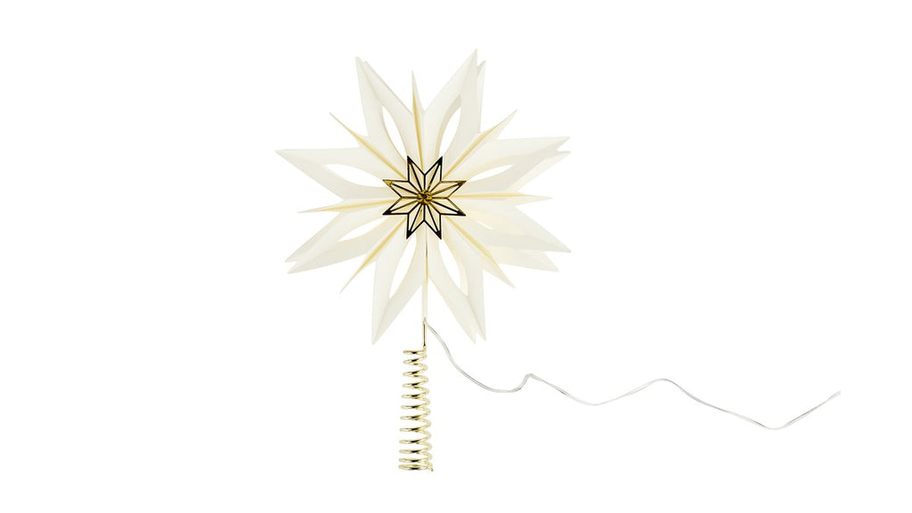 Papirstjerne til top – 29x20 cm – guld