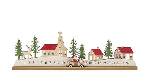 Adventskalender med kirke 1-24 – 40 cm