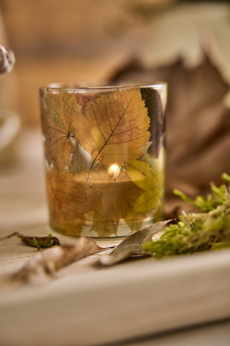 Leaf dekorationsglas – 8x7 cm – gylden