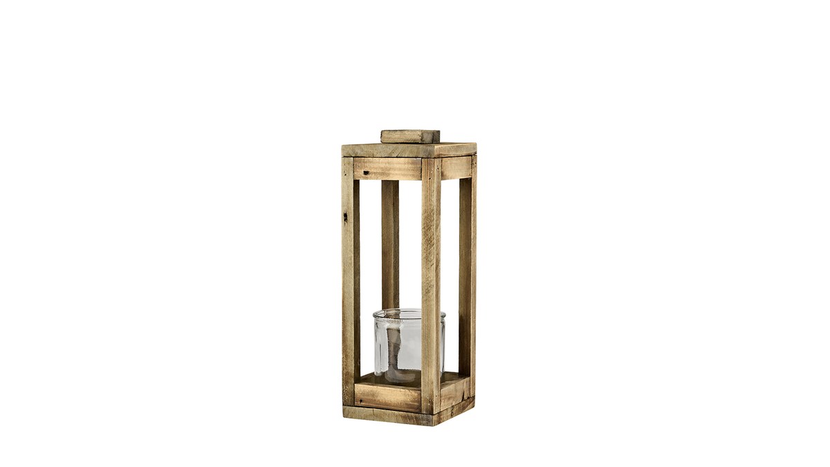 Lanterne – 38x14 cm – natur – træ