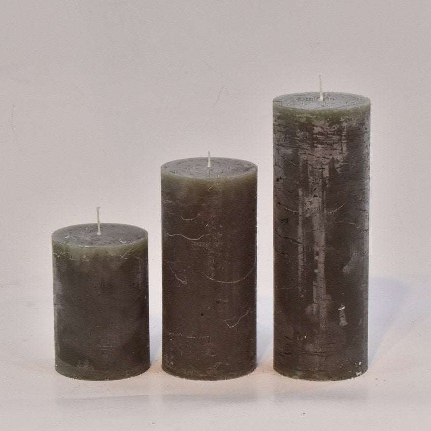 Rustic bloklys – 15x7 cm – grøn