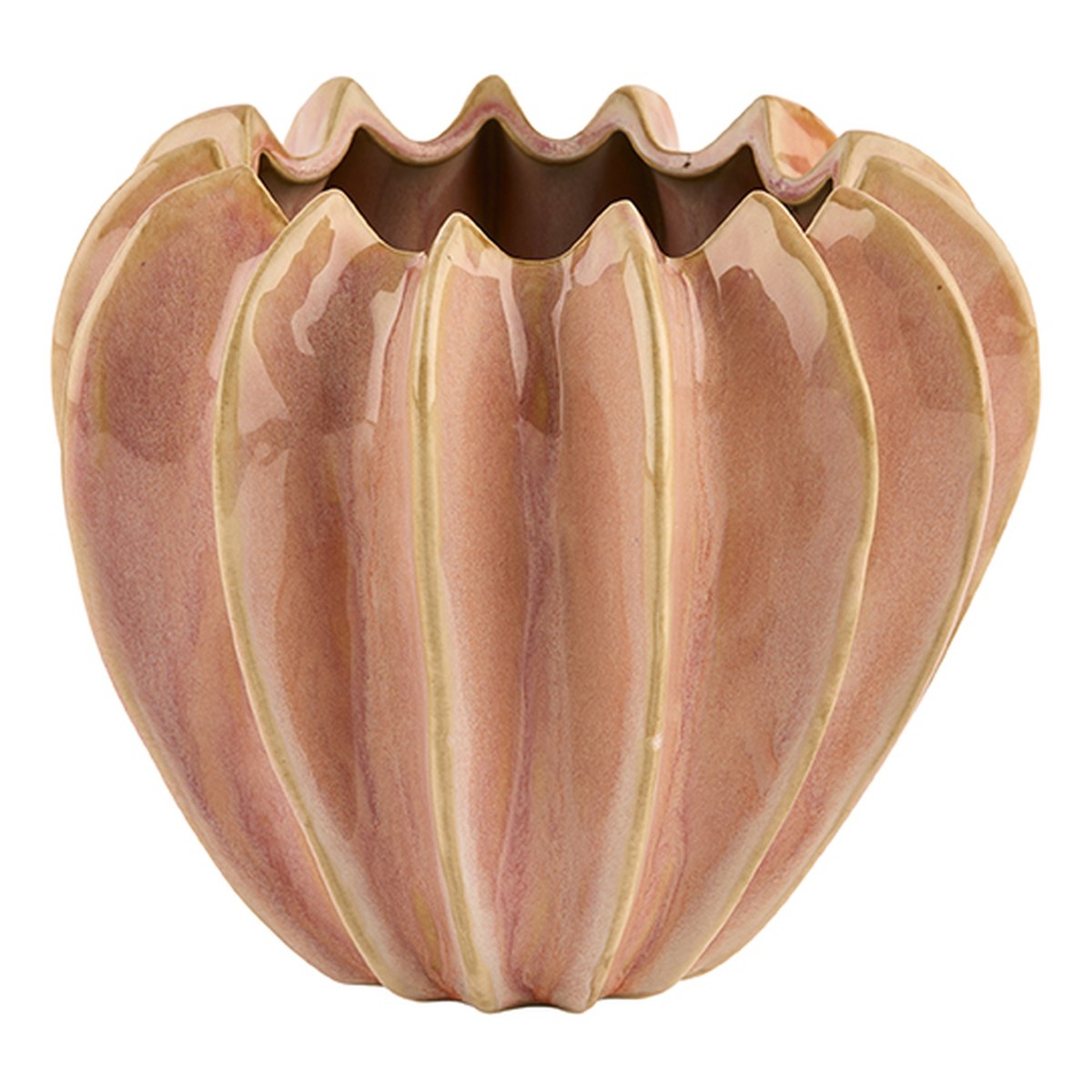 Nuts potte – 24x21 cm – multifarvet rosa
