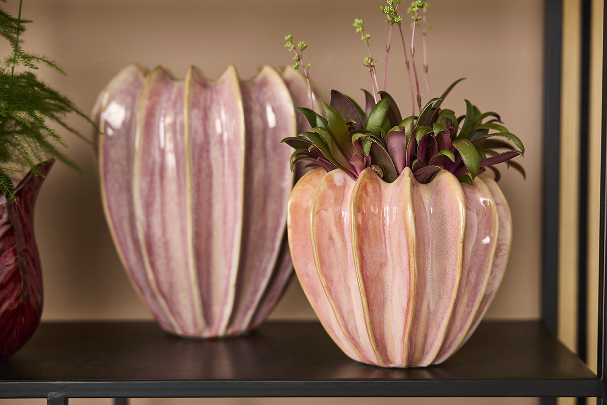 Nuts potte – 24x21 cm – multifarvet rosa