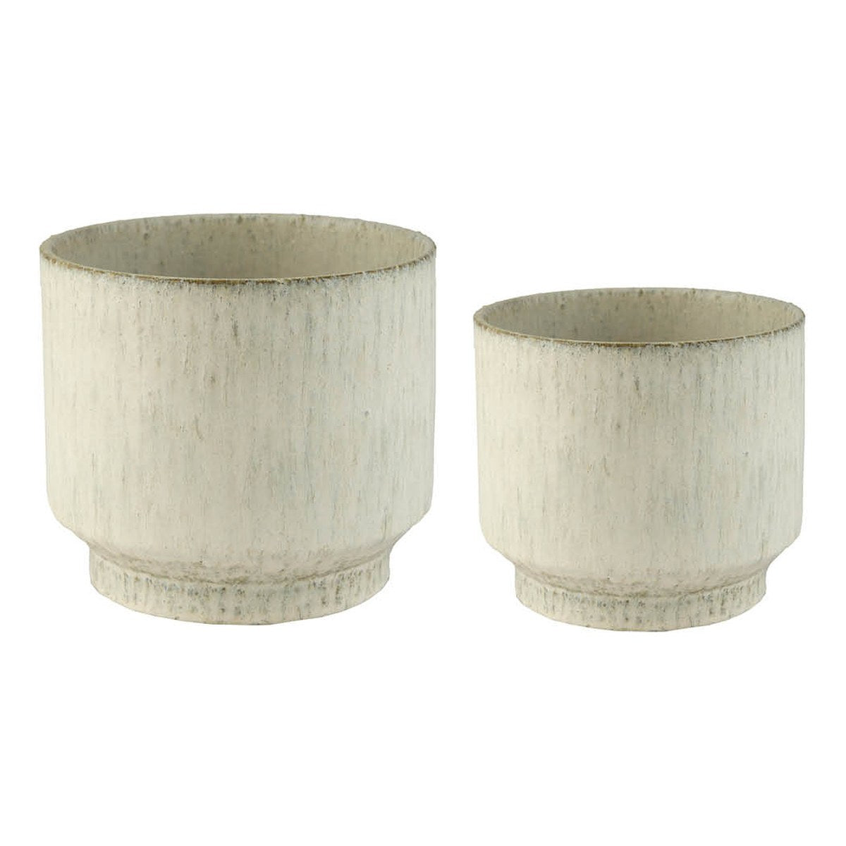 SAGA pottesæt – 2 stk. – Ø16 cm / Ø21 cm – råhvid