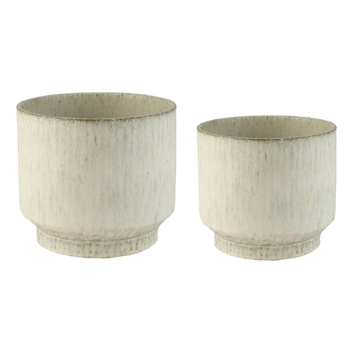 SAGA pottesæt – 2 stk. – Ø38 cm / Ø46 cm – råhvid
