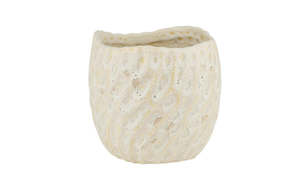 Lava potte – 16x17 cm – hvid