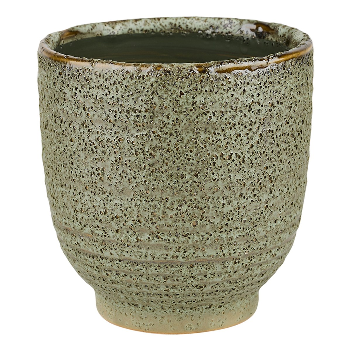 Louis Dot potte – 13x13 cm – grøn med prikker