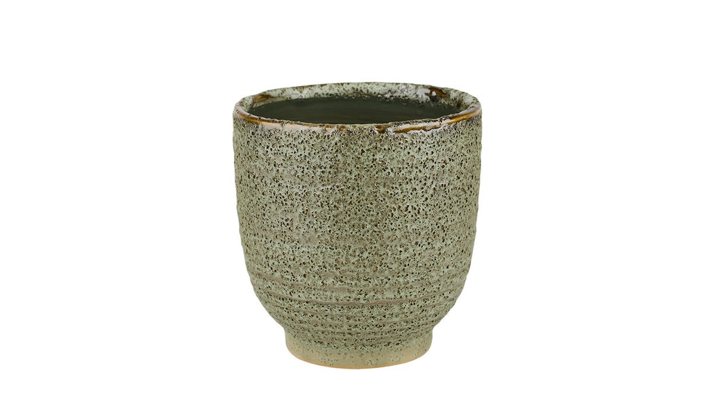 Louis Dot potte – 13x13 cm – grøn med prikker