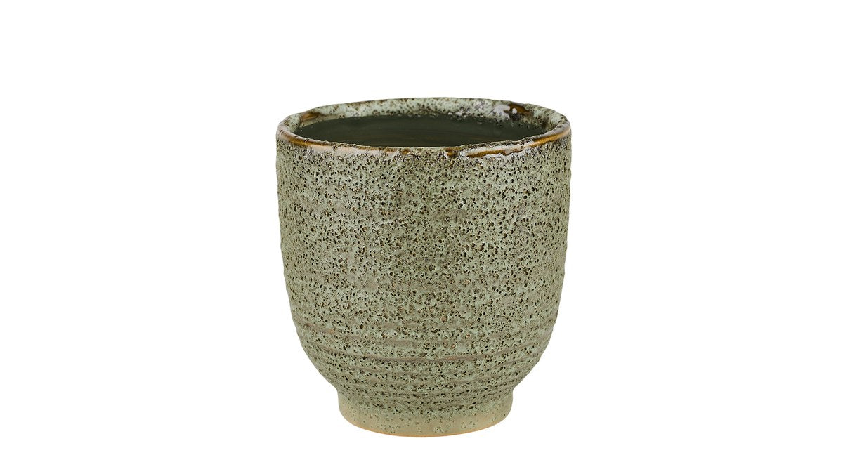 Louis Dot potte – 13x13 cm – grøn med prikker