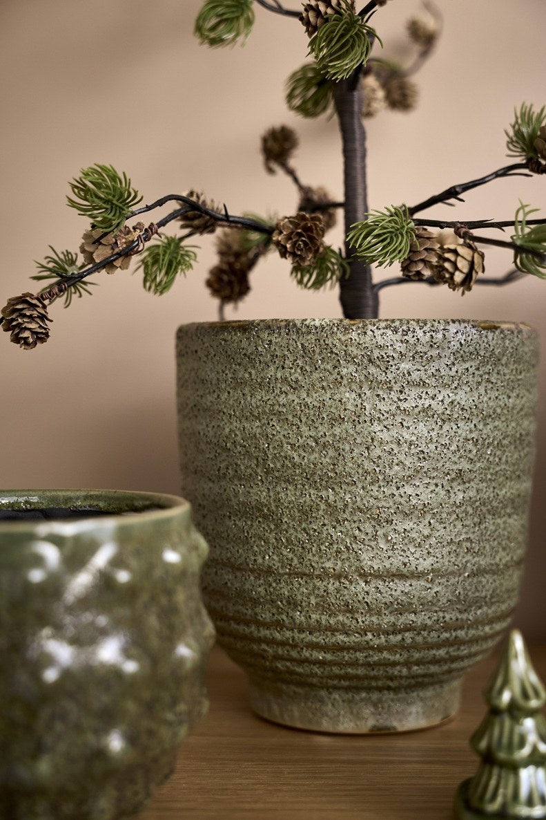 Louis Dot potte – 15x15 cm – grøn med prikker
