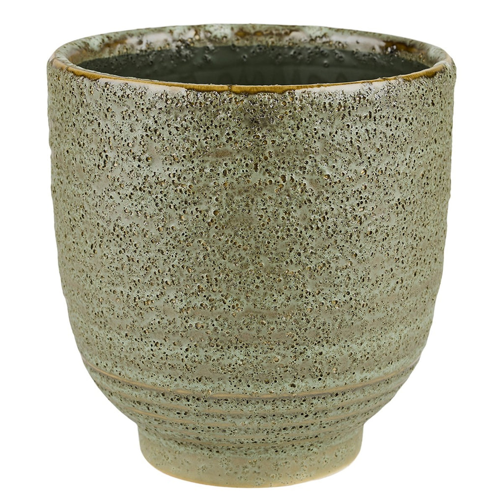 Louis Dot potte – 17x16 cm – grøn med prikker