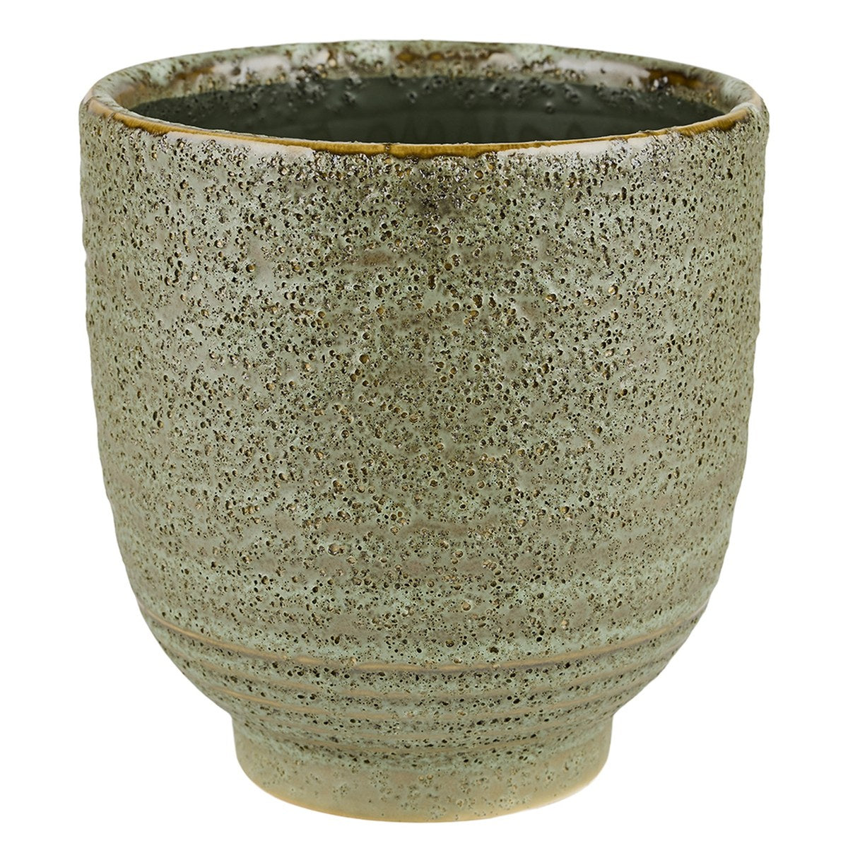 Louis Dot potte – 17x16 cm – grøn med prikker