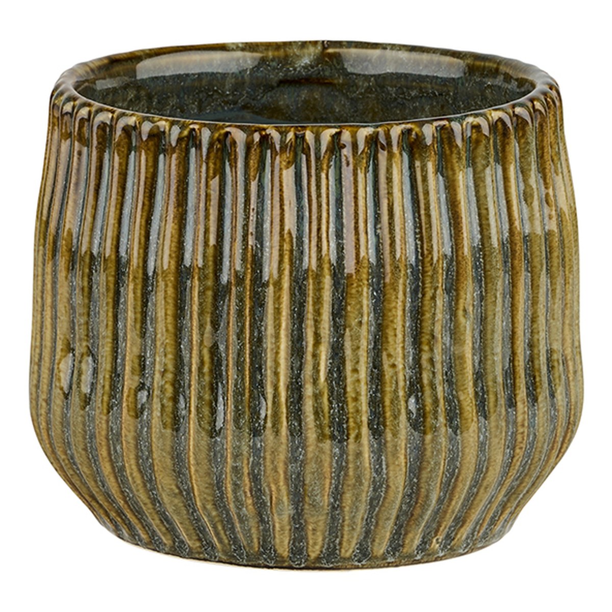 Event potte – 11x13 cm – grøn/brun