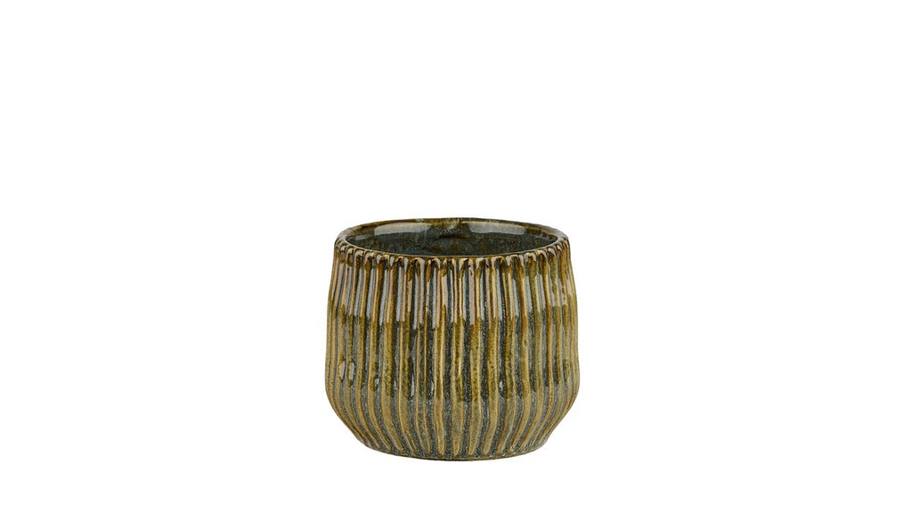 Event potte – 11x13 cm – grøn/brun