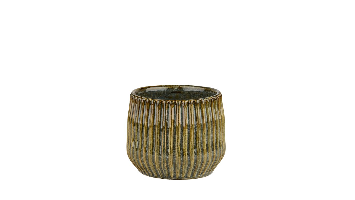 Event potte – 11x13 cm – grøn/brun