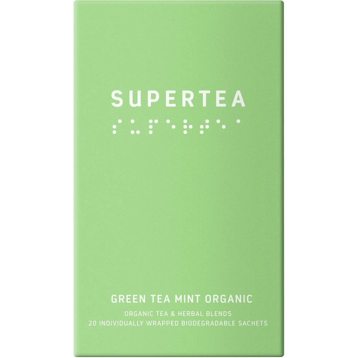 Supertea grøn te mynte økologisk tebreve